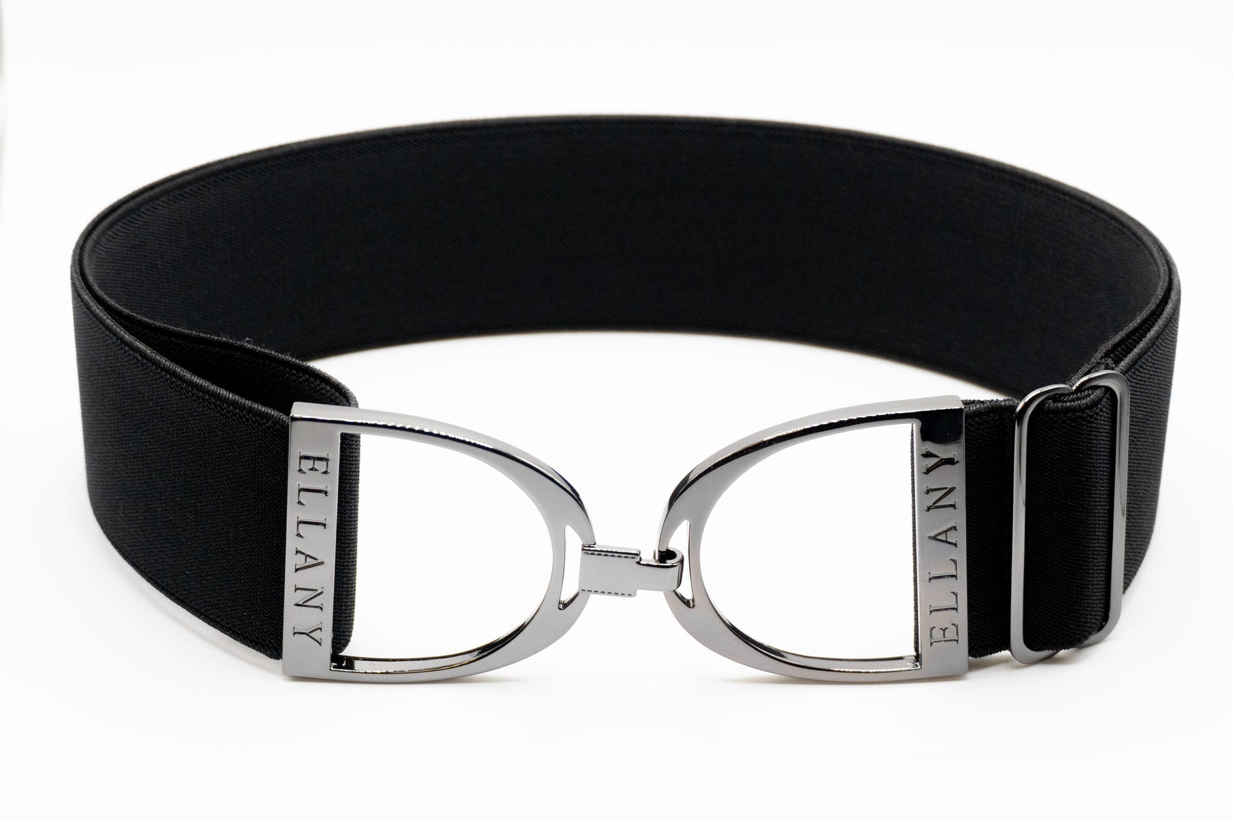 Ellany Elastic Belts Gunmetal  StIrrup 2"