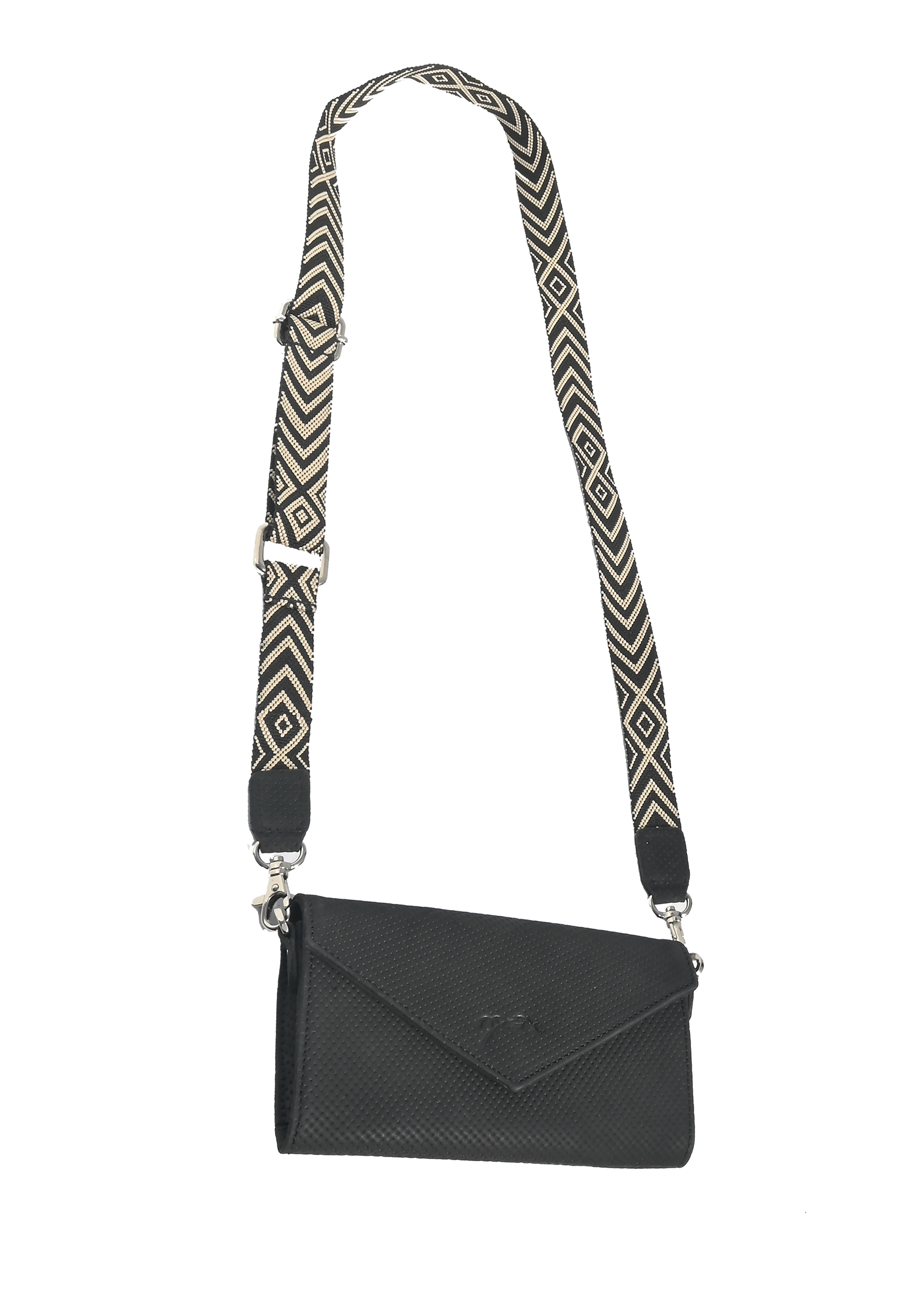 Pénélope Leather Phone Pocket with Strap – Perforated Leather