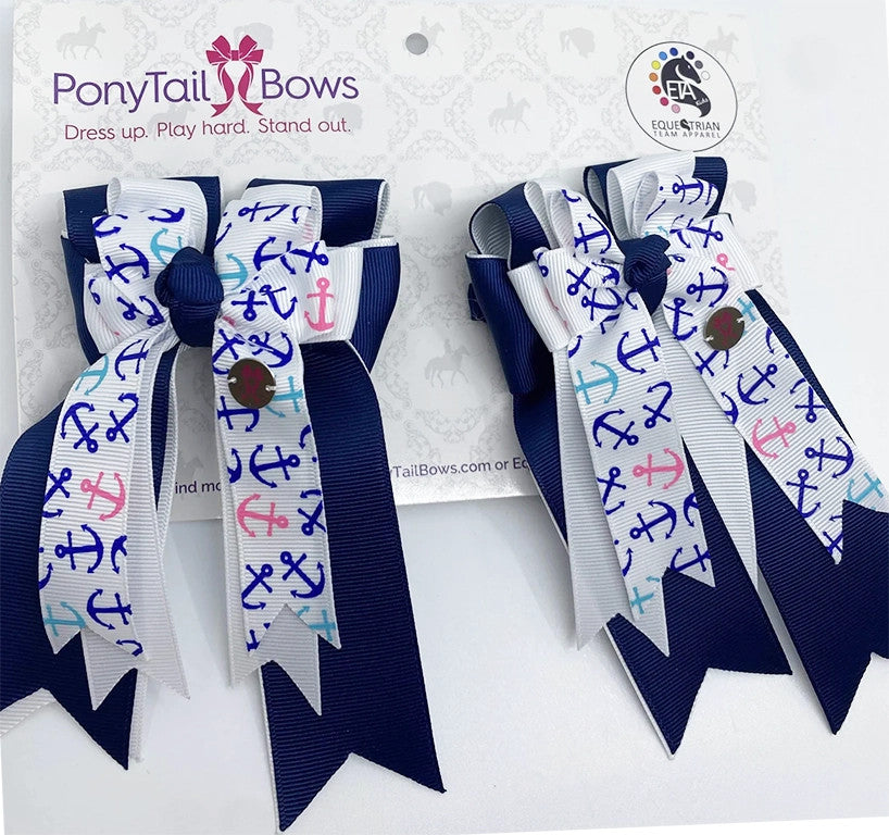Pony Tail Bows Below Deck Navy