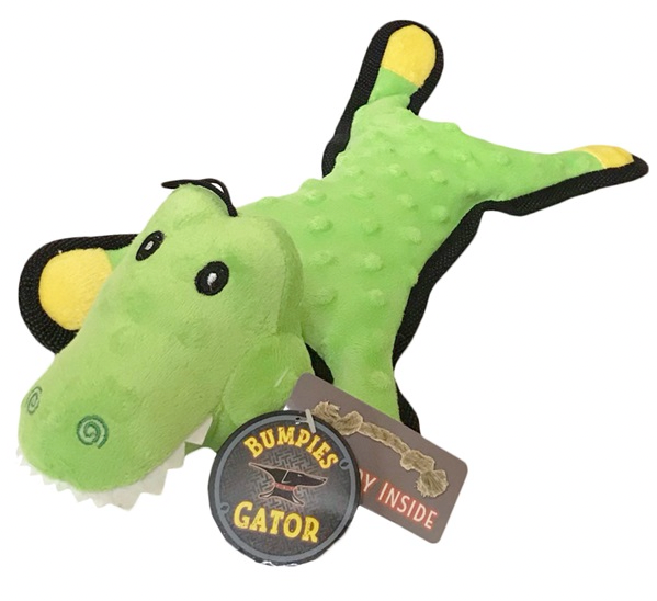 Steel Dog Bumpie Gator with Tennis Ball & Rope