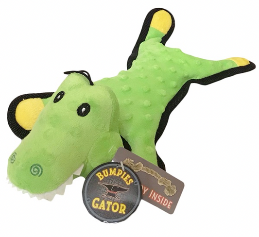 Steel Dog Bumpie Gator with Tennis Ball & Rope