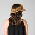Load image into Gallery viewer, San Diego Hat Happy Day - Ultrabraid Visor with Straw Fringe Band
