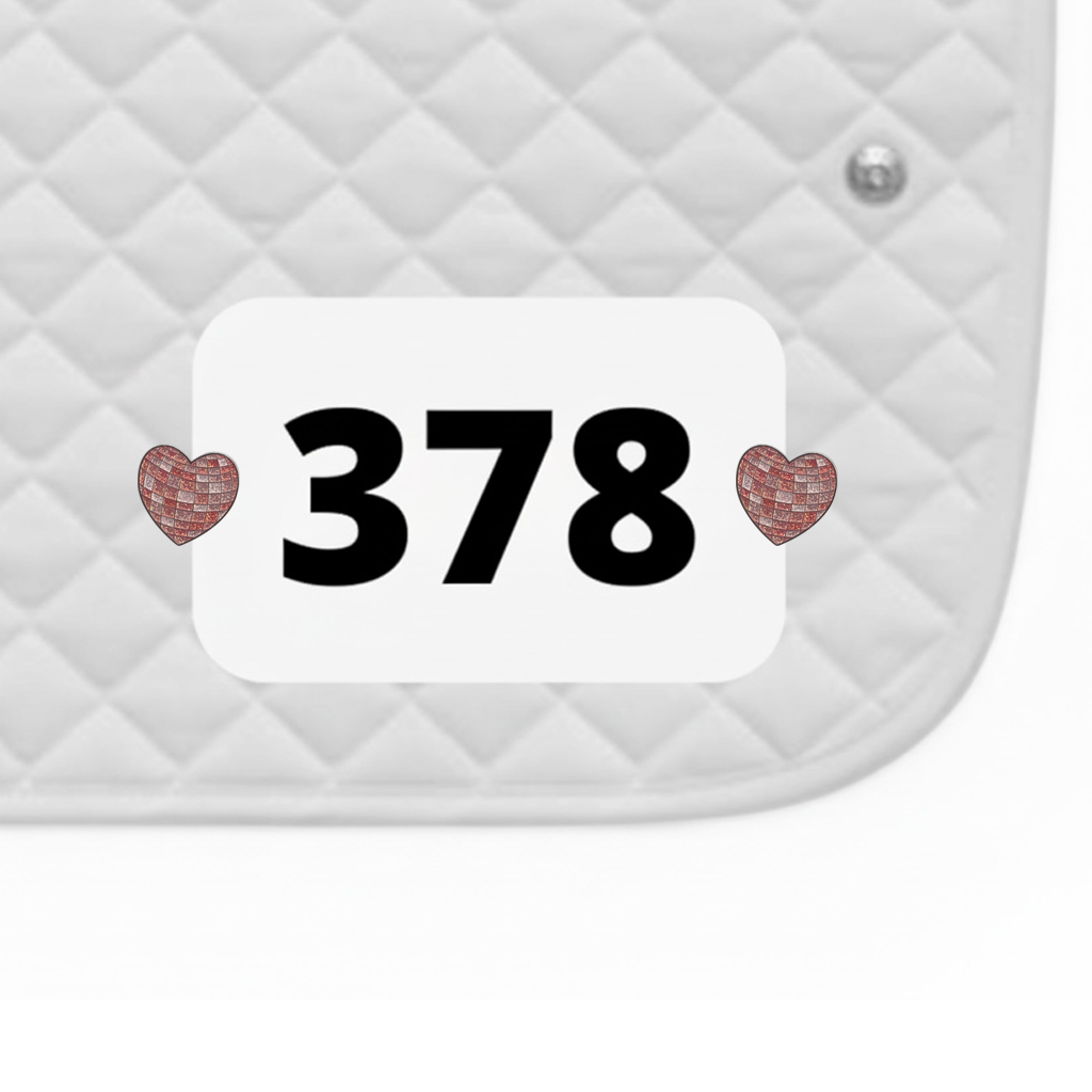 Disco Heart Number Pin Charms by Dubois Cheval