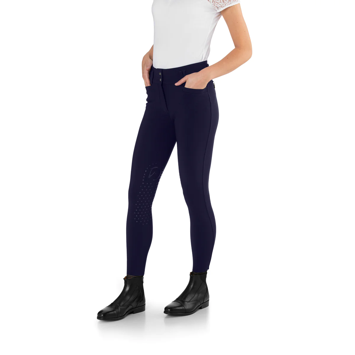Ego7 Women's CA Knee Patch High Waist Schooling Breeches