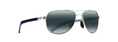 Load image into Gallery viewer, Maui Jim GUARDRAILS SILVER with Blue and Light Blue-Neutral Grey Lens Polarized Aviator Sunglasses

