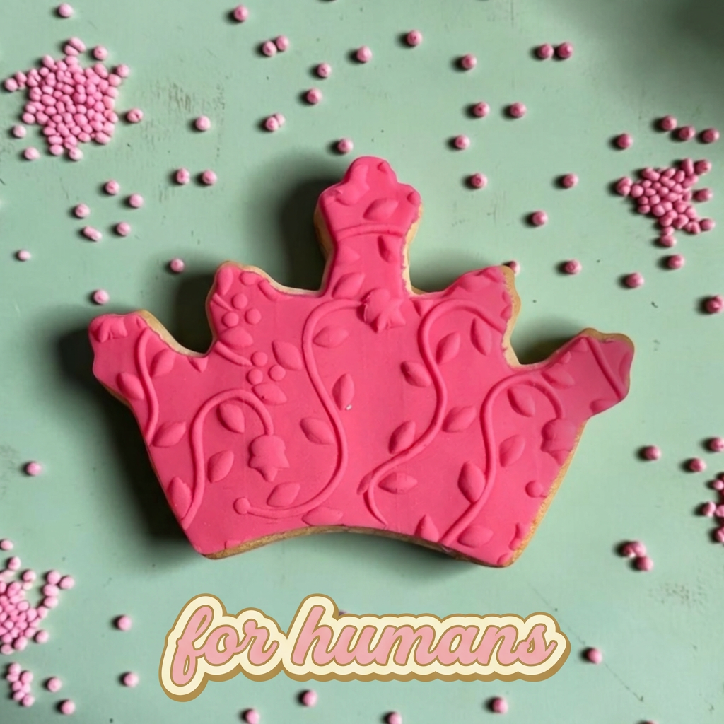 Queen's Crown – Sprinkles & Sparkles Single Sugar Cookie for Humans