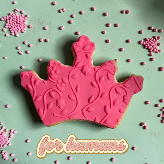 Queen's Crown – Sprinkles & Sparkles Single Sugar Cookie for Humans