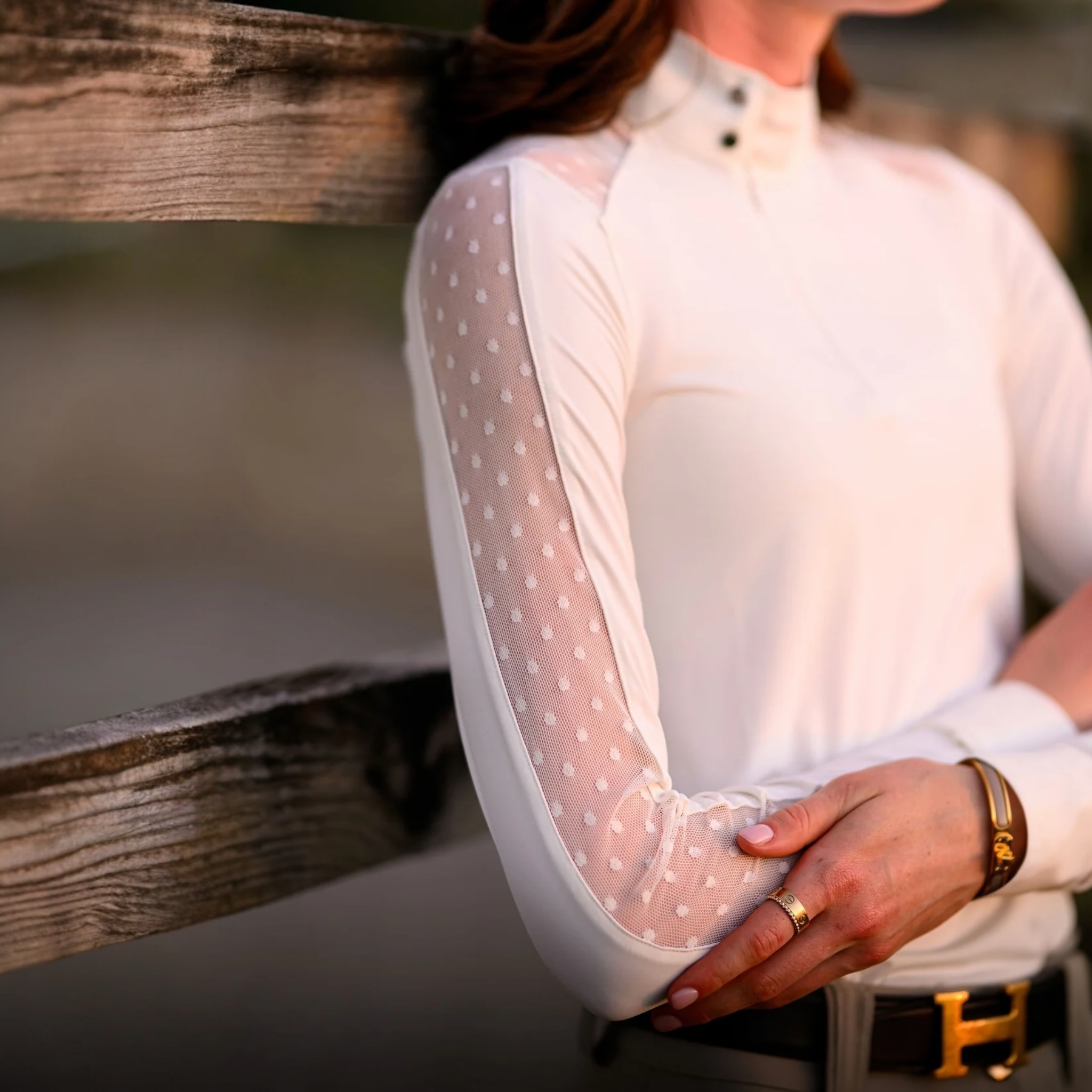 Euphoric Equestrian Palm Beach Long Sleeve Show Shirt