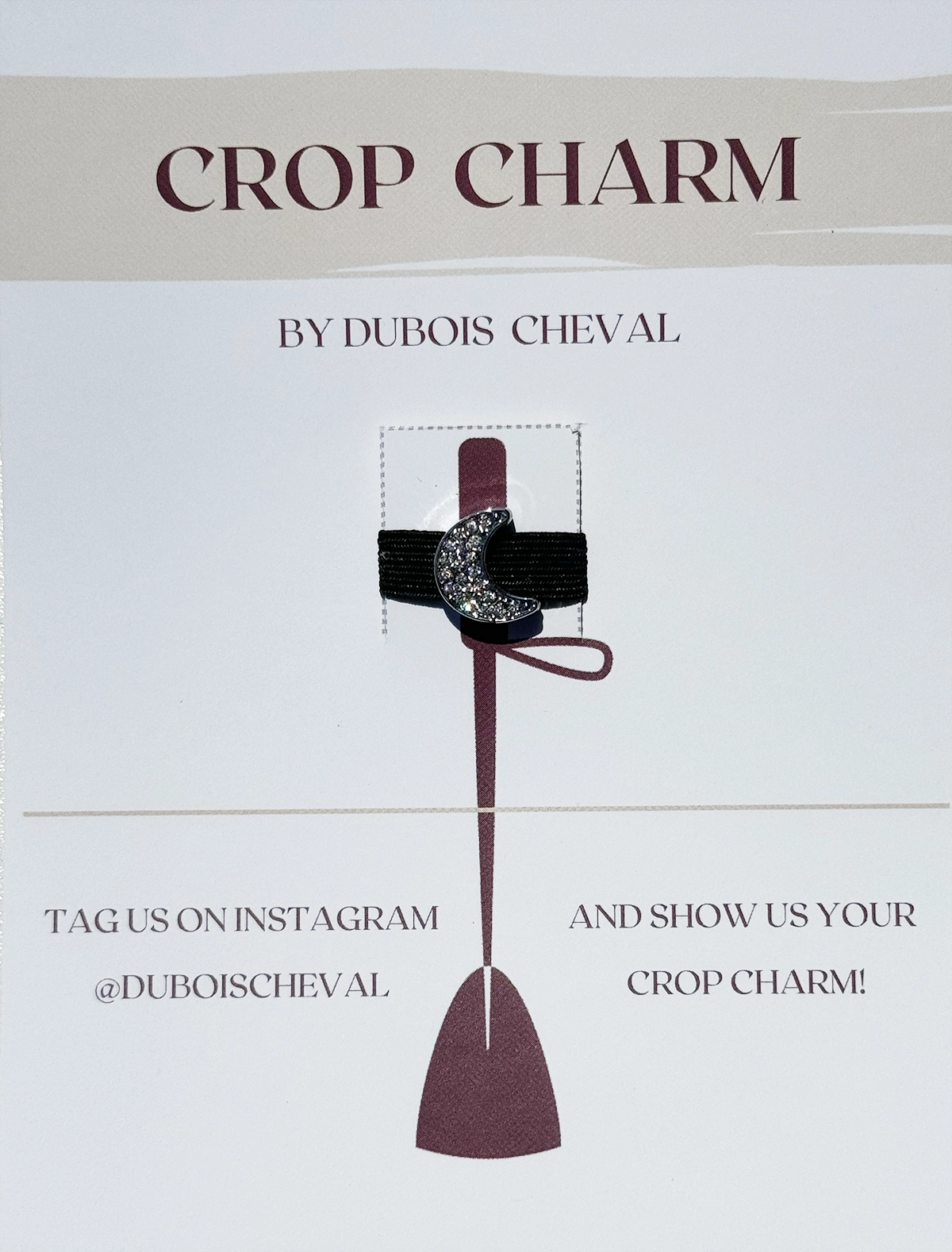 Dubois Cheval Crop Charm - Silver Moon