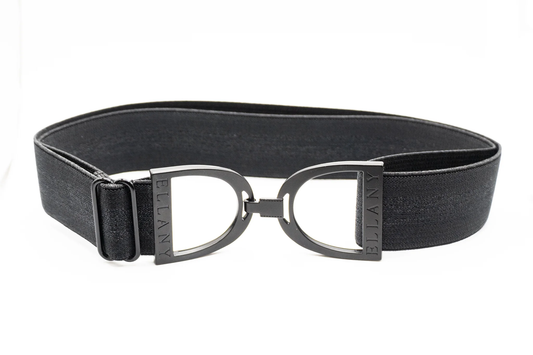 Ellany Equestrian  Dark Horse - 1.5" Black Stirrup Elastic Belt