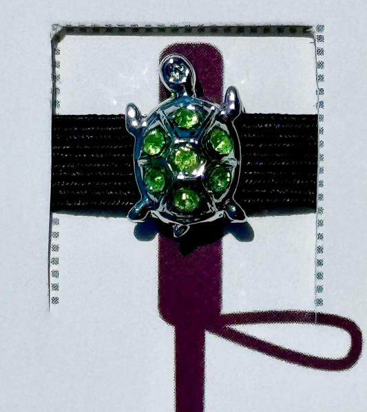 Dubois Cheval Crop Charm - Rhinestone Turtle