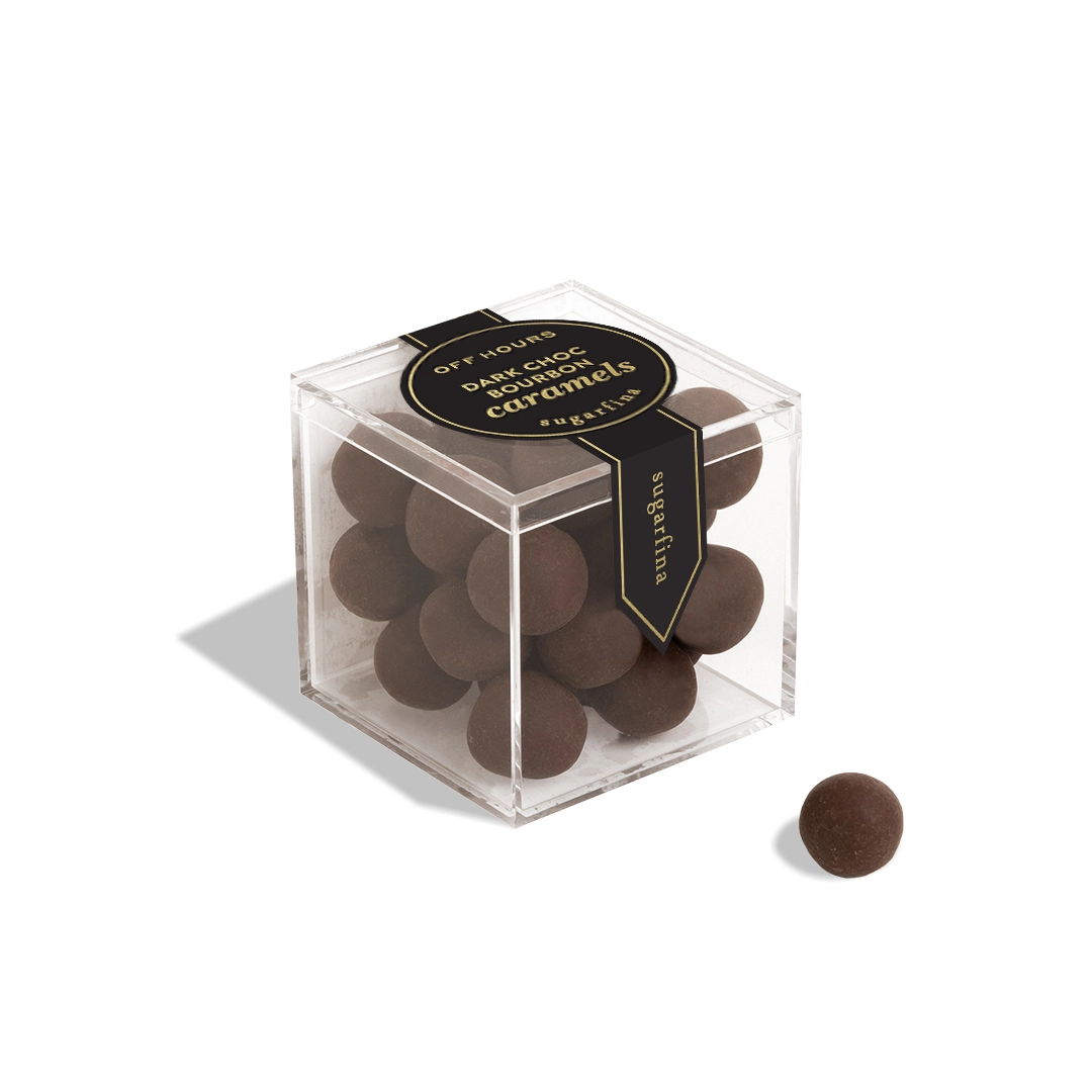 Sugarfina Dark Chocolate Bourbon Caramels - Small Off Hours Cube