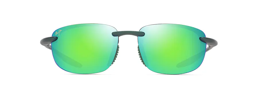 Maui Jim HO'OKIPA ULTRA Metal Matte Green-MAUIGreen® Lens Polarized Rimless Sunglasses