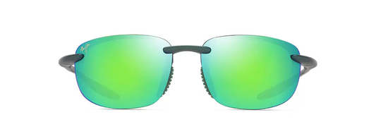 Maui Jim HO'OKIPA ULTRA Metal Matte Green-MAUIGreen® Lens Polarized Rimless Sunglasses