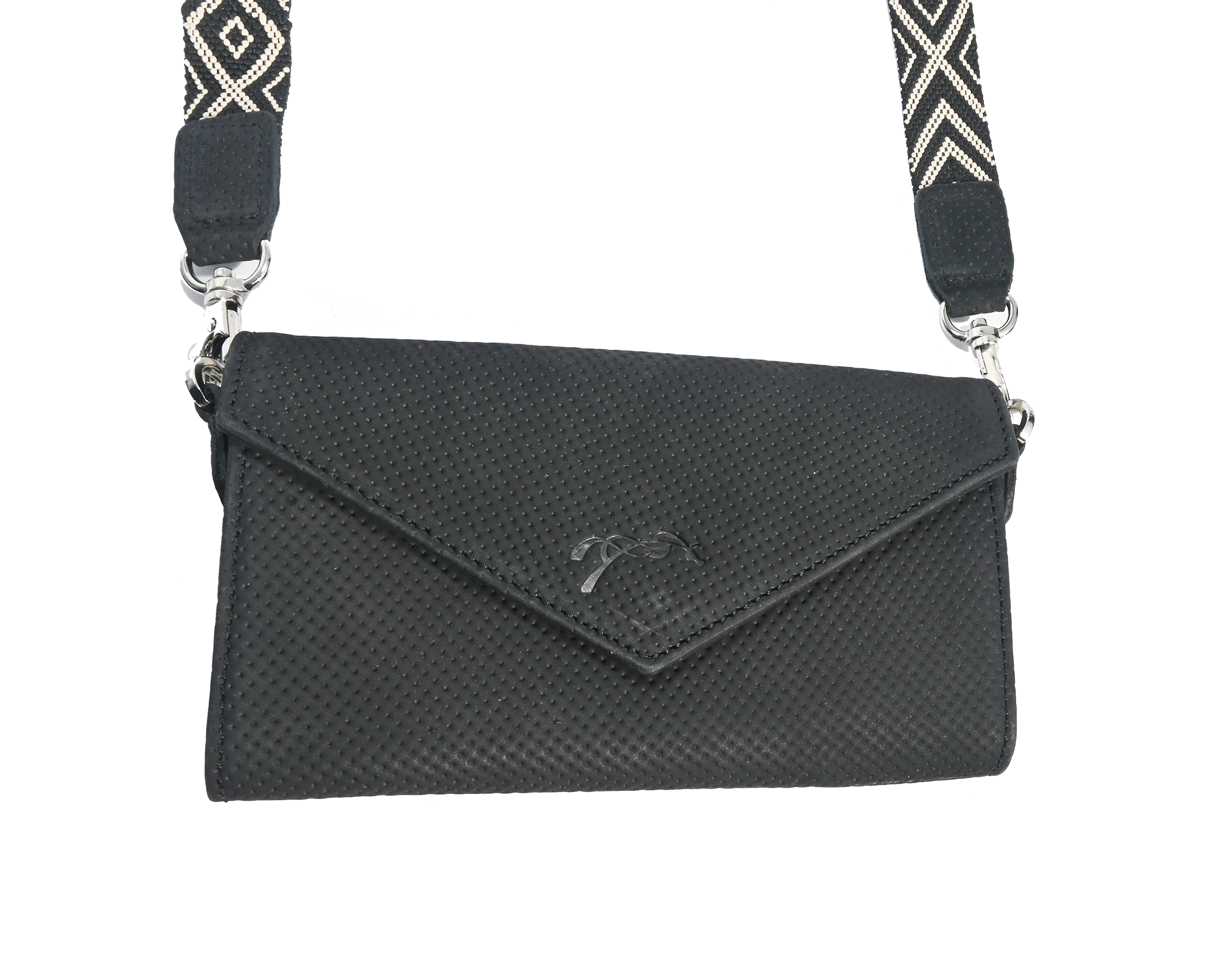 Pénélope Leather Phone Pocket with Strap – Perforated Leather
