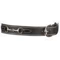 Load image into Gallery viewer, Huntley Equestrian Children's Snaffle Bit Black Leather Belt
