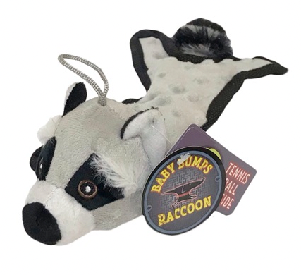 Steel Dog Bumpie Baby Raccoon with Ball & Rope