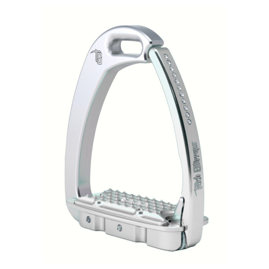 Tech Stirrups Venice Children Stirrups Silver with Clear Swarovski Crystals