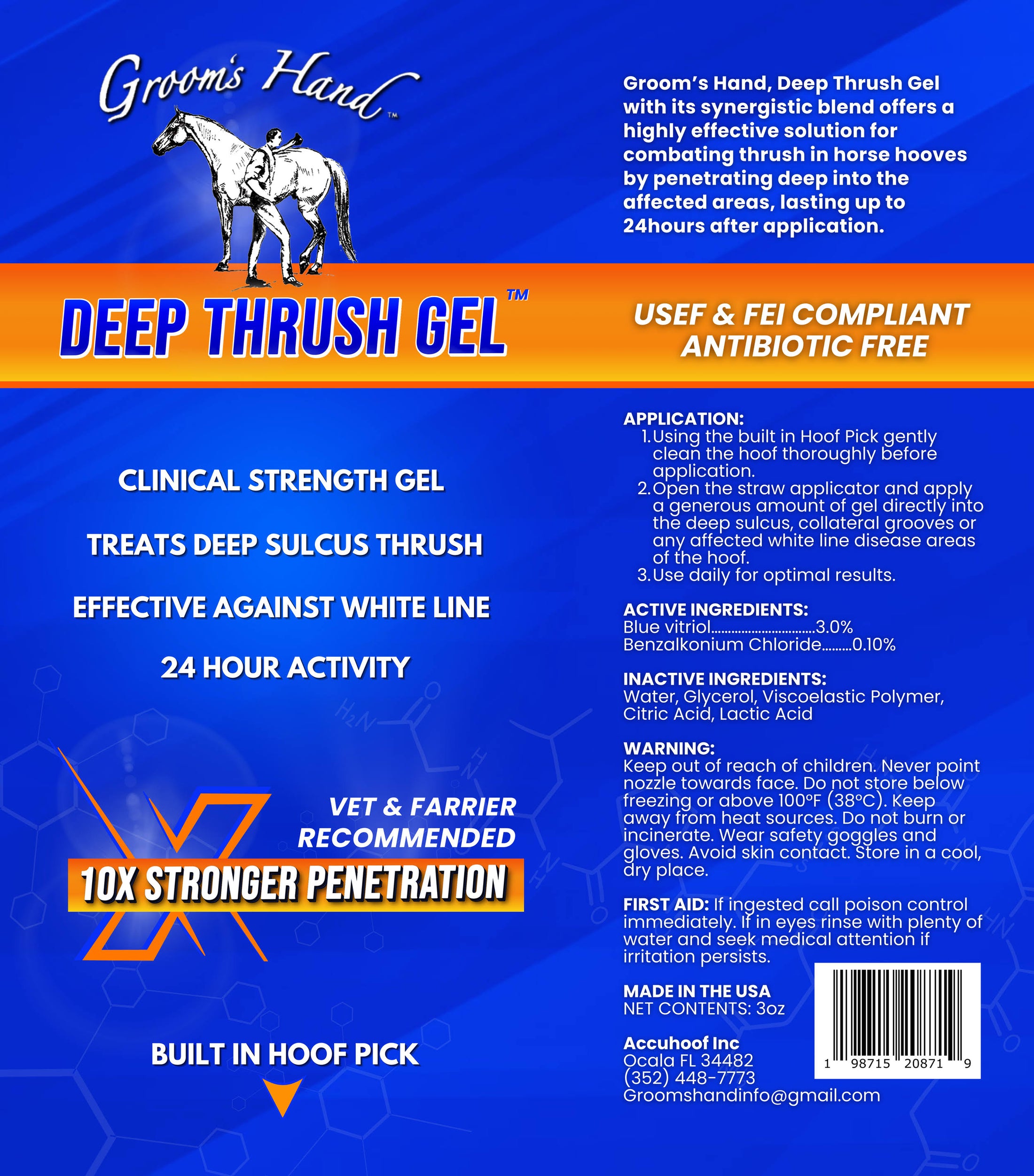 Groom’s Hand Deep Thrush Gel®
