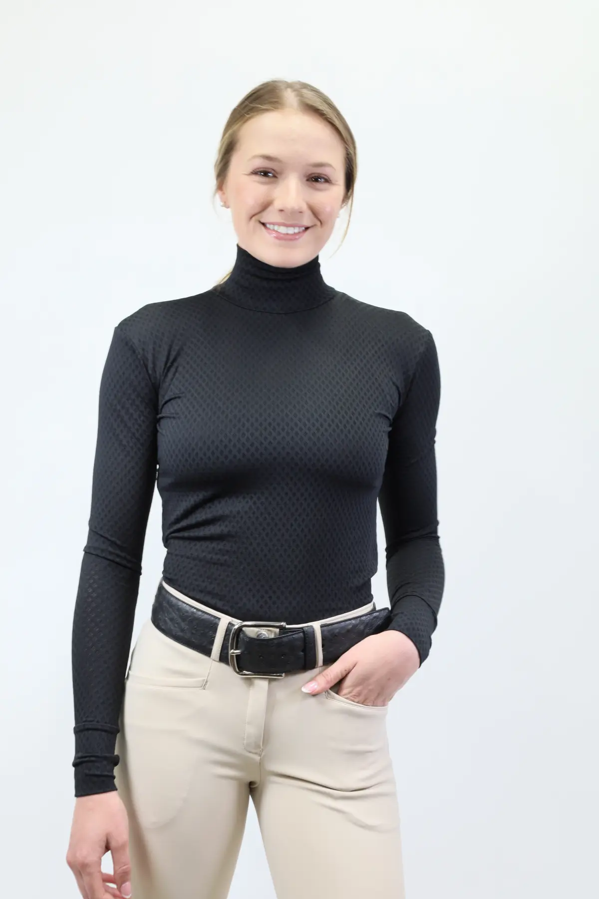 Kismet Turtleneck Shirt UV with Thumbhole “Alexa” Honeycomb