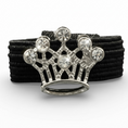 Load image into Gallery viewer, Sparkly Silver Crown - Dubois Cheval Crop Charm
