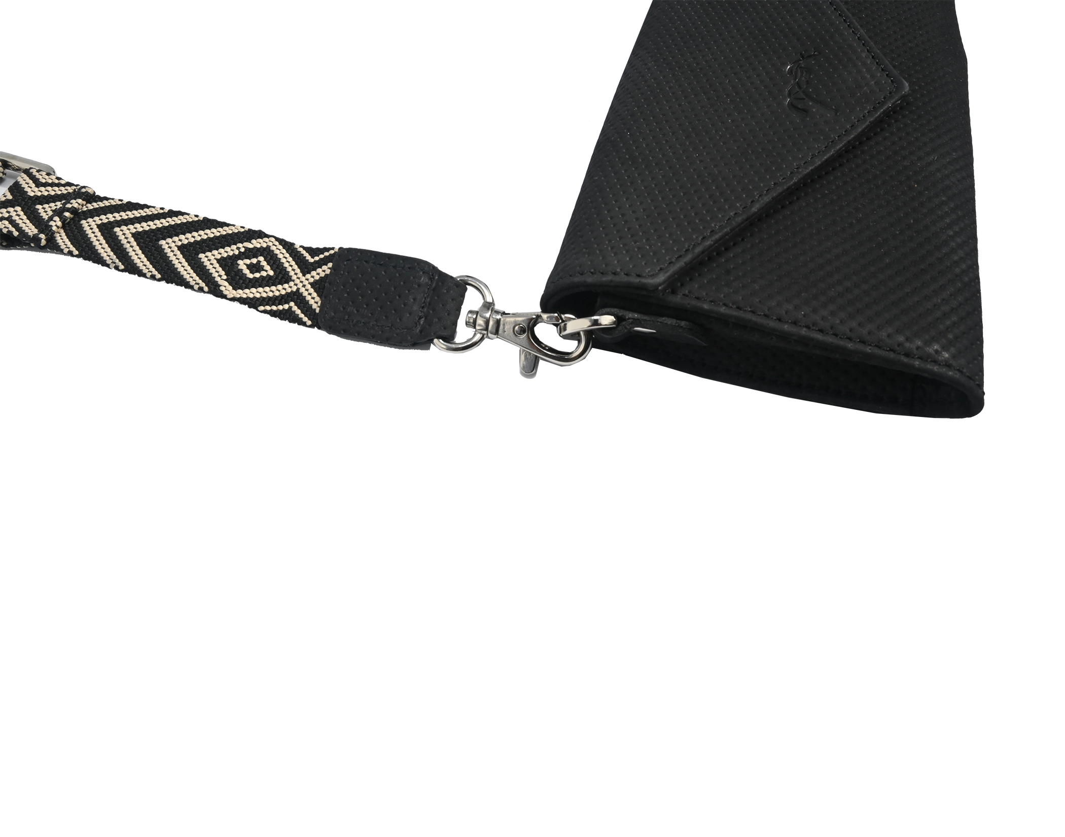 Pénélope Leather Phone Pocket with Strap – Perforated Leather