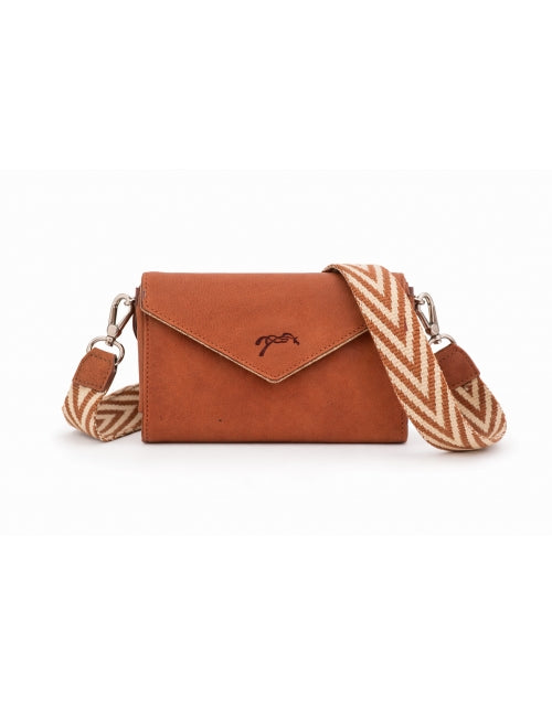 New Penelope Phone Pocket with Strap - Cognac (Brandy)